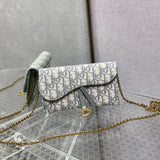 Dreamy Gray 2-in-1 Chain Bag Versatile Clutch & Coin Purse Included