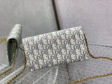 Dreamy Gray 2-in-1 Chain Bag Versatile Clutch & Coin Purse Included