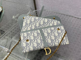 Dreamy Gray 2-in-1 Chain Bag Versatile Clutch & Coin Purse Included