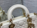 D-joy New Small Two Straps, Diamond Lattice & Soft Sheepskin