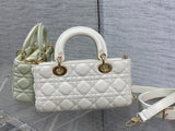 D-joy New Small Two Straps, Diamond Lattice & Soft Sheepskin