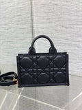 Book Tote Mini Imported Calfskin, Rattan Lattice & Summer-Ready