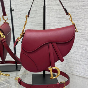 Burgundy CD Saddle Large Detachable Strap, Trending & Money-Saving