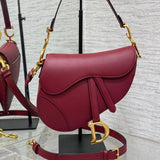 Burgundy CD Saddle Large Detachable Strap, Trending & Money-Saving