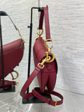 Burgundy CD Saddle Large Detachable Strap, Trending & Money-Saving