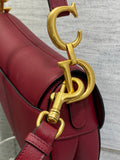 Burgundy CD Saddle Large Detachable Strap, Trending & Money-Saving