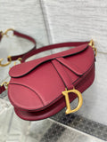 Burgundy CD Saddle Large Detachable Strap, Trending & Money-Saving