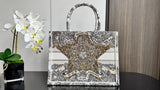 New Book Tote Gold-Thread Unicorn Embroidery, Medium & Versatile
