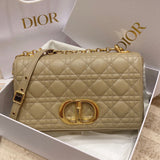New Caro Medium Ivory Leather, Rattan Quilt & Detachable Strap
