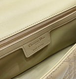 New Caro Medium Ivory Leather, Rattan Quilt & Detachable Strap