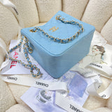 Caviar Calfskin Pearl Crush Gold Ball Phone Clutch With Chain 99098