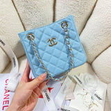 Caviar Calfskin Pearl Crush Gold Ball Phone Clutch With Chain 99098