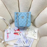 Caviar Calfskin Pearl Crush Gold Ball Phone Clutch With Chain 99098