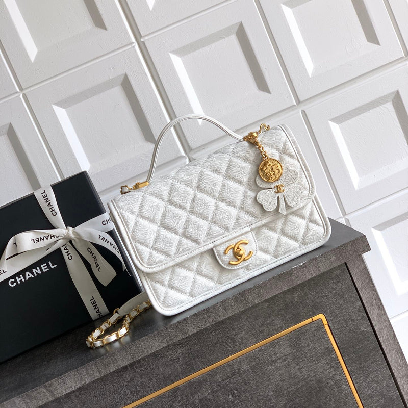 Fall-Winter 2025/26 Mini Flap Bag with Top Handle White