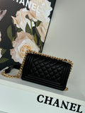 Boy Flap Bag With Handle Grained Shiny Calfskin A94805
