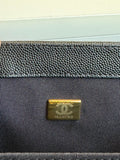 Boy Flap Bag With Handle Grained Shiny Calfskin A94805