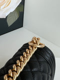 Boy Flap Bag With Handle Grained Shiny Calfskin A94805